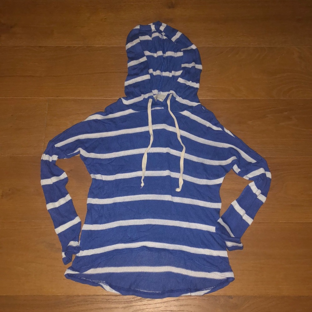 Vintage Havana Striped Knit Hooded Sweater